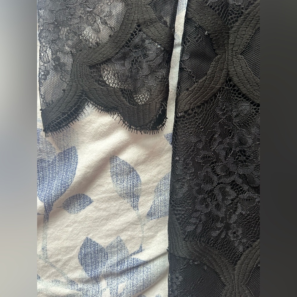 Sandro Black Lace Mini Dress 36 Romantic Gothic Chic Y2K Style Long Sleeve | NWT - Picture 5 of 13